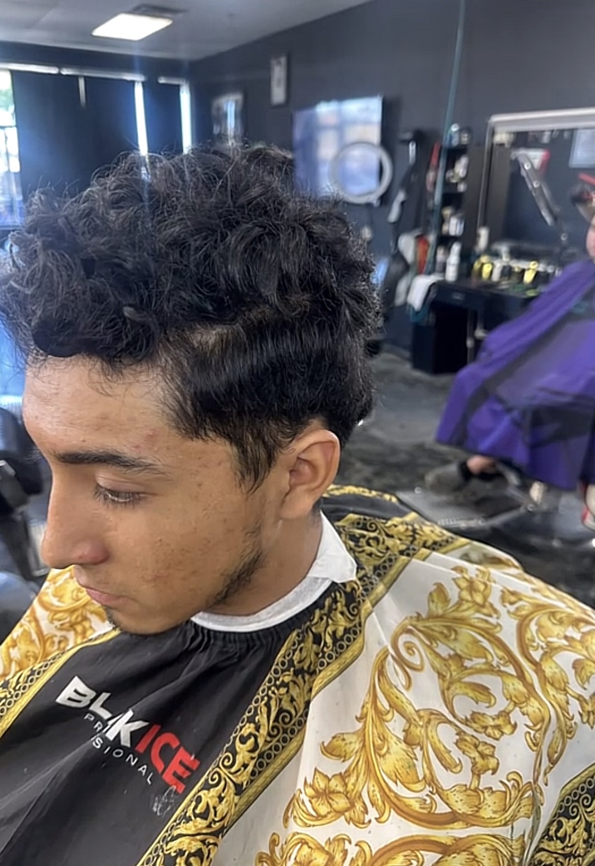 Client before a haircut transformation